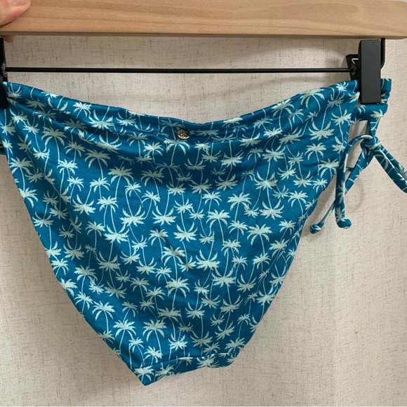 Victorias Secret Blue Palm Tree Underwire Balconette Bikini Top and Bottom M 34C - Picture 5 of 7